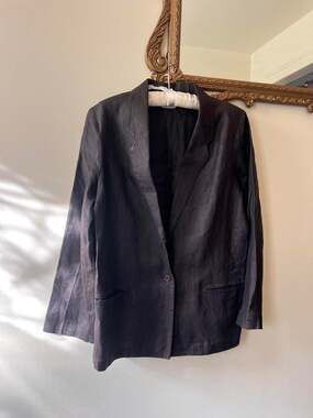 Vintage Diane von Furstenberg 100% Linen Blazer Avant-Garde